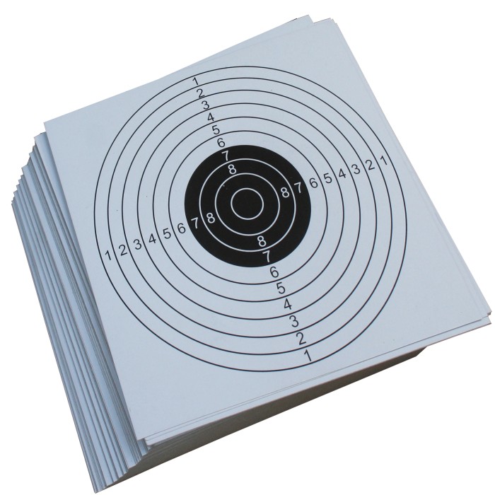 LANDMANN, Zielscheiben, 100 Stück, für Kugelfang 17x17 cm